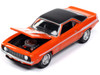 1969 Chevrolet Yenko Camaro Hugger Orange with White Stripes Mecum Auctions Limited Edition to 2496 pieces Worldwide Hobby Exclusive Series 1/64 Diecast Model Car Johnny Lightning JLSP376