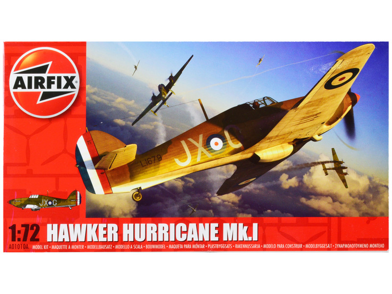 Level 1 Model Kit Hawker Hurricane MkI Fighter Aircraft 1/72 Plastic Model Kit Airfix A01010A