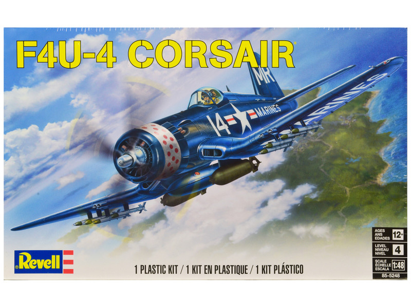 Level 4 Model Kit Vought F4U 4 Corsair Fighter Aircraft 1/48 Scale Model Revell 85-5248