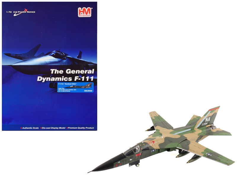 General Dynamics F 111A Aardvark Aircraft 347th TFW 430th TFS 67 0094 Gunboat Killer Korat RTAB Thailand 1975 United States Air Force Air Power Series 1/72 Diecast Model Hobby Master HA3032