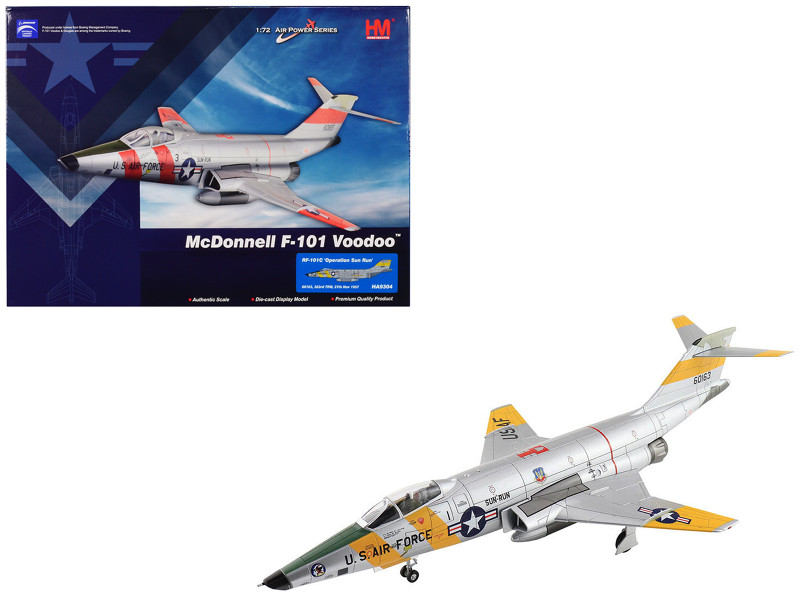 McDonnell RF 101C Voodoo Fighter Aircraft 363rd TRW Operation Sun Run 1957 United States Air Force Air Power Series 1/72 Diecast Model Hobby Master HA9304