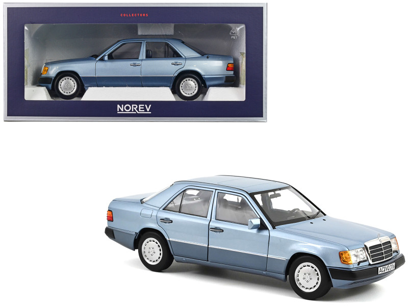 1990 Mercedes Benz 230 E Light Blue Metallic 1/18 Diecast Model Car Norev 183945