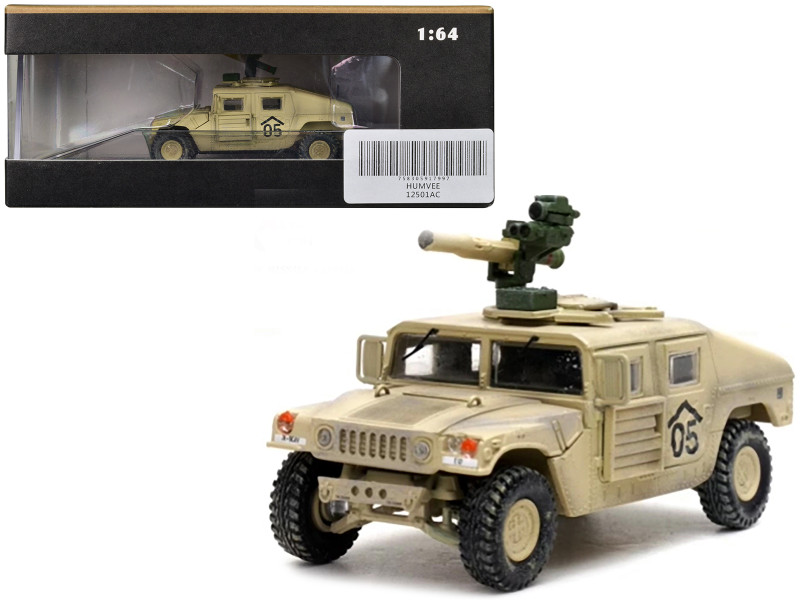 M1046 HUMVEE Tow Missile Carrier Desert Camouflage E Troop 9th Regiment 2nd Brigade Combat Team 3rd Infantry Division Mechanized Iraq 2003 Military Miniature Series 1/64 Diecast Model Panzerkampf 12501AC