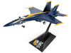 Boeing F A 18E Super Hornet Fighter Aircraft  Blue Angels #1 2021 United States Navy 1/144 Diecast Model JC Wings JCW-144-F18-004
