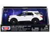 2022 Ford Police Interceptor Utility Plain White Law Enforcement and Public Service Series 1/43 Diecast Model Car Motormax 79496W