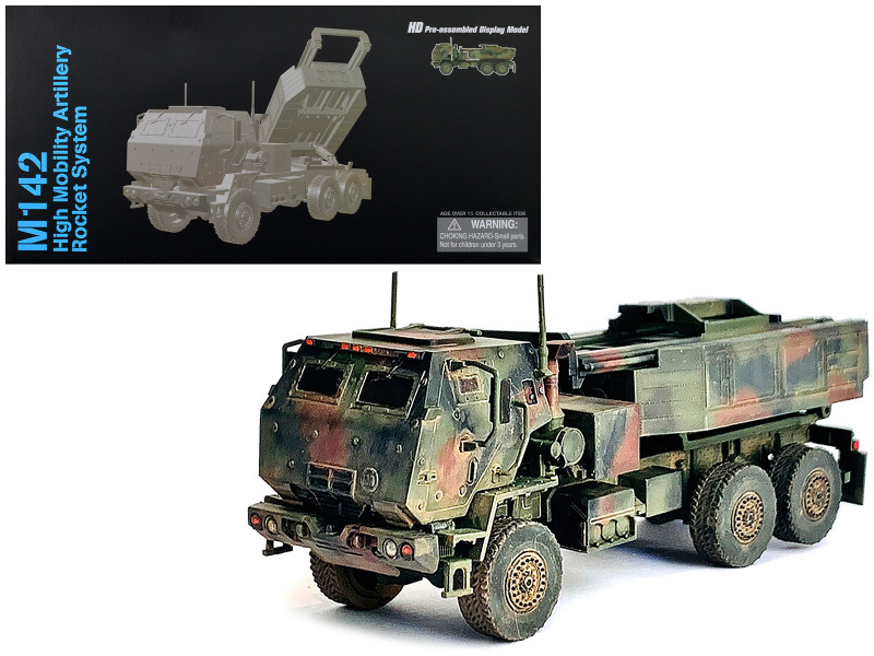 United States M142 High Mobility Artillery Rocket System HIMARS Green Camouflage NEO Dragon Armor Series 1/72 Plastic Model Dragon Models 63238