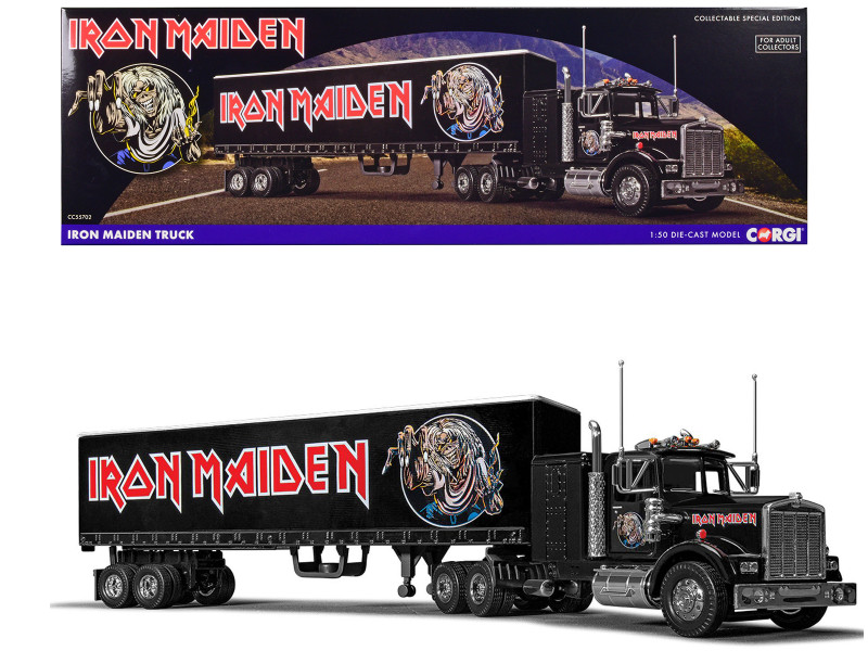 Iron Maiden Transport Truck Black 1/50 Diecast Model Corgi CC55702
