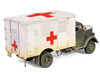 Opel Blitz Kfz.305 Ambulance Gray and White Weathered German Army Armoured Fighting Vehicle Series 1/32 Diecast Model Forces of Valor FOV-801101A