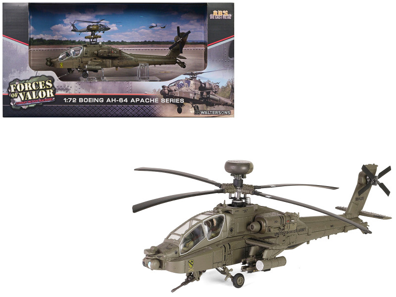 Boeing Apache AH 64D Longbow Attack Helicopter 99 5135 of C Company 1 227 ATKHB 1st Cavalry Division 11th Aviation Regiment Attack Karbala Operation Iraq Freedom 2003 United States Army 1/72 Diecast Model Forces of Valor FOV-821008A