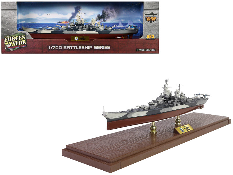 USS Missouri BB 63 Iowa class Battleship Battle of Okinawa 1945 United States Navy Full Hull Edition Battleship Series 1/700 Diecast Model Forces of Valor FOV-861131B