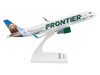 Airbus A320 Commercial Aircraft Frontier Airlines Grizwald the Bear N227FR White with Tail Graphics Snap Fit 1/150 Plastic Model Skymarks SKR806