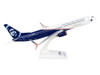 Boeing 737 900 Commercial Aircraft Alaska Airlines Honoring Those Who Serve N265AK White and Blue Snap Fit 1/130 Plastic Model Skymarks SKR917