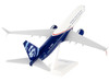 Boeing 737 900 Commercial Aircraft Alaska Airlines Honoring Those Who Serve N265AK White and Blue Snap Fit 1/130 Plastic Model Skymarks SKR917