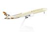 Boeing 777 300ER Commercial Aircraft with Landing Gear Etihad Airways A6 ETA Beige with Tail Graphics Snap Fit 1/200 Plastic Model  Skymarks SKR1067