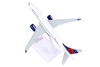 Airbus A220 300 Commercial Aircraft Delta Air Lines N301DU White with Red and Blue Tail Snap Fit 1/200 Plastic Model Skymarks SKR1091
