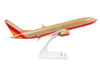 Boeing 737 MAX 8 Commercial Aircraft Southwest Airlines N572UP Tan with Red and Orange Stripes Snap Fit 1/130 Plastic Model Skymarks SKR1125