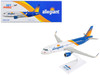 Airbus A320 Commercial Aircraft Allegiant Air N246NV White and Blue with Orange Stripes Snap Fit 1/200 Plastic Model by Skymarks SKR4001