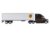 UPS Tractor Truck Brown with Dry Goods Trailer United Parcel Service 1/64 Diecast Model Daron GW68061