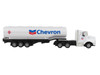 Chevron Tanker Truck White Chevron 1/50 Diecast Model Daron GW182006