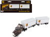 UPS Truck with Double Pup Trailers Brown United Parcel Service Diecast Model Daron RT4345