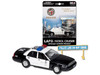 Ford Crown Victoria Police Cruiser Black and White Los Angeles Police Department with Police Sign Diecast Model Daron RT8315