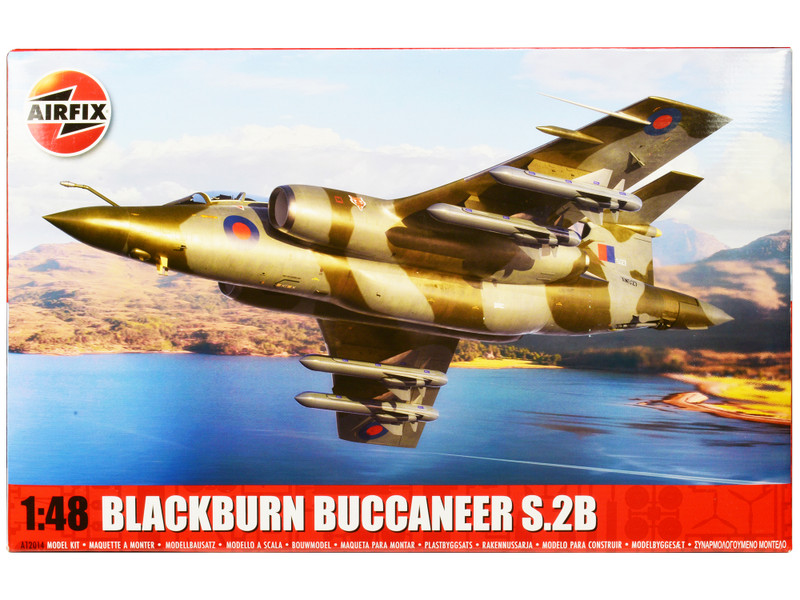 Level 4 Model Kit Blackburn Buccaneer S 2B Aircraft with 3 Scheme Options 1/48 Plastic Model Kit Airfix A12014