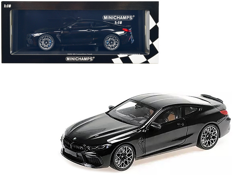 2020 BMW M8 Coupe Black Metallic with Carbon Top 1/18 Diecast Model Car Minichamps 110029021