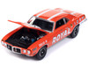1969 Pontiac Firebird Royal Bobcat Carousel Red with White Stripes and Graphics "Vintage Muscle" Limited Edition 1/64 Diecast Model Car Auto World 64432-AWSP152A