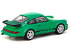 Porsche 911 Turbo Green with Black Stripes Collab64 Series 1/64 Diecast Model Car Schuco & Tarmac Works T64S-009-GR