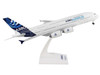Airbus A380 800 Commercial Aircraft Airbus F WWDD White with Dark Blue Tail Snap Fit 1/200 Plastic Model Skymarks SKR380
