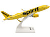 Airbus A320neo Commercial Aircraft with Wi Fi Dome Spirit Airlines N320NK Yellow Snap Fit 1/150 Plastic Model Skymarks SKR1011
