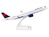 Airbus A321neo Commercial Aircraft Delta Air Lines N501DA White with Red and Blue Tail Snap Fit 1/150 Plastic Model Skymarks SKR1084