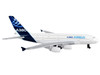 Airbus A380 Commercial Aircraft Airbus White with Blue Tail Diecast Model Airplane Daron RT0380