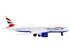 787 Commercial Aircraft British Airways G ZBJA White with Blue and Red Tail Diecast Model Airplane Daron RT6005