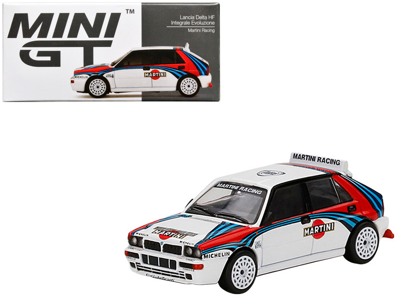 Lancia Delta HF Integrale Evoluzione White with Graphics Martini Racing MGT00300-L