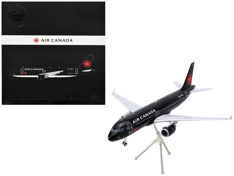 Airbus A320 Commercial Aircraft Air Canada C FNVV Black Gemini 200 Series 1/200 Diecast Model Airplane GeminiJets G2ACA1291