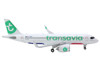 Airbus A320neo Commercial Aircraft Transavia Airlines F GNEO White with Green Tail 1/400 Diecast Model Airplane GeminiJets GJ2249