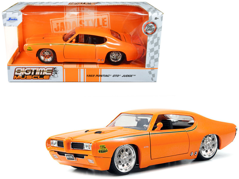 1969 Pontiac GTO Judge Pro Stock Orange 1/24 Diecast Car Model Jada 90344