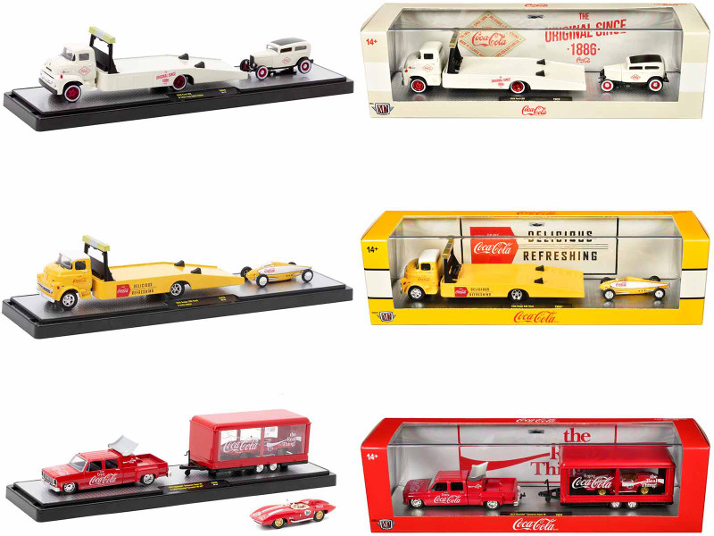 Auto Haulers Coca Cola Set of 3 pieces Release 29 Limited Edition to 8650 pieces Worldwide 1/64 Diecast Models M2 Machines 56000-TW29