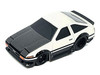 1983 Toyota Sprinter Trueno AE86 White with Carbon Hood 1/64 Diecast Model Car Muscle Machines 15579WH