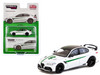 Alfa Romeo Giulia GTAm White with Green Stripes and Black Top Global64 Series 1/64 Diecast Model Tarmac Works T64G-TL031-MWG