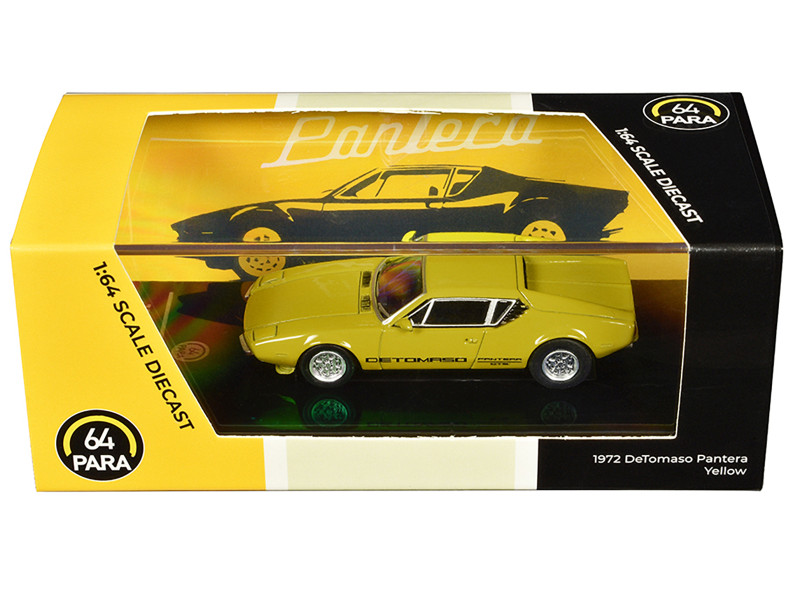 1972 De Tomaso Pantera Yellow 1/64 Diecast Model Car Paragon Models PA-55642