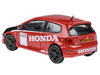 2001 Honda Civic Type R EP3 Red with Graphics BTCC Honda Racing 1/64 Diecast Model Car Paragon Models