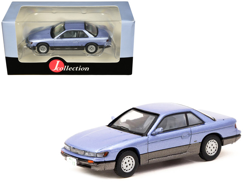 Nissan Silvia S13 RHD Right Hand Drive Blue Metallic and Gray J Collection Series 1/64 Diecast Model Tarmac Works JC64-003-BL
