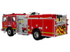 KME Predator Fire Engine #8 Los Angeles County Fire Department Red 5 Alarm Series Limited Edition to 750 pieces Worldwide 1/64 Diecast Model Iconic Replicas 64-0455
