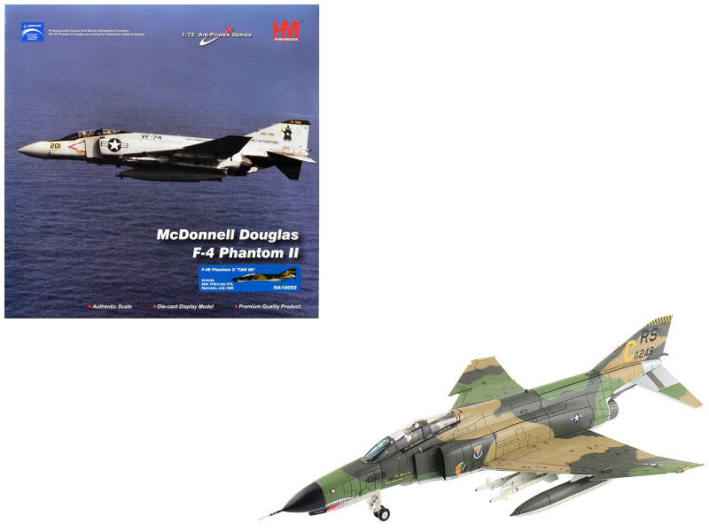 McDonnell Douglas F 4E Phantom II Fighter Bomber Aircraft TAM 80 86th TFW 512th TFS Ramstein AB 1980 United States Air Force Air Power Series 1/72 Diecast Model Hobby Master HA19055