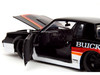 1987 Buick Grand National #7 Buick Racing Black and White with Stripes Bigtime Muscle Series 1/24 Diecast Model Car Jada 35864