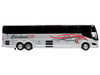 Prevost H3 45 Coach Bus Cardinal Transportation Silver Metallic with Graphics Limited Edition 1/87 HO Diecast Model Iconic Replicas 87-0475