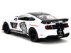 2020 Ford Mustang Shelby GT500 #65 White with Black Top and Stripes Ford Performance Bigtime Muscle Series 1/24 Diecast Model Car Jada 35216