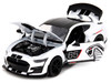 2020 Ford Mustang Shelby GT500 #65 White with Black Top and Stripes Ford Performance Bigtime Muscle Series 1/24 Diecast Model Car Jada 35216